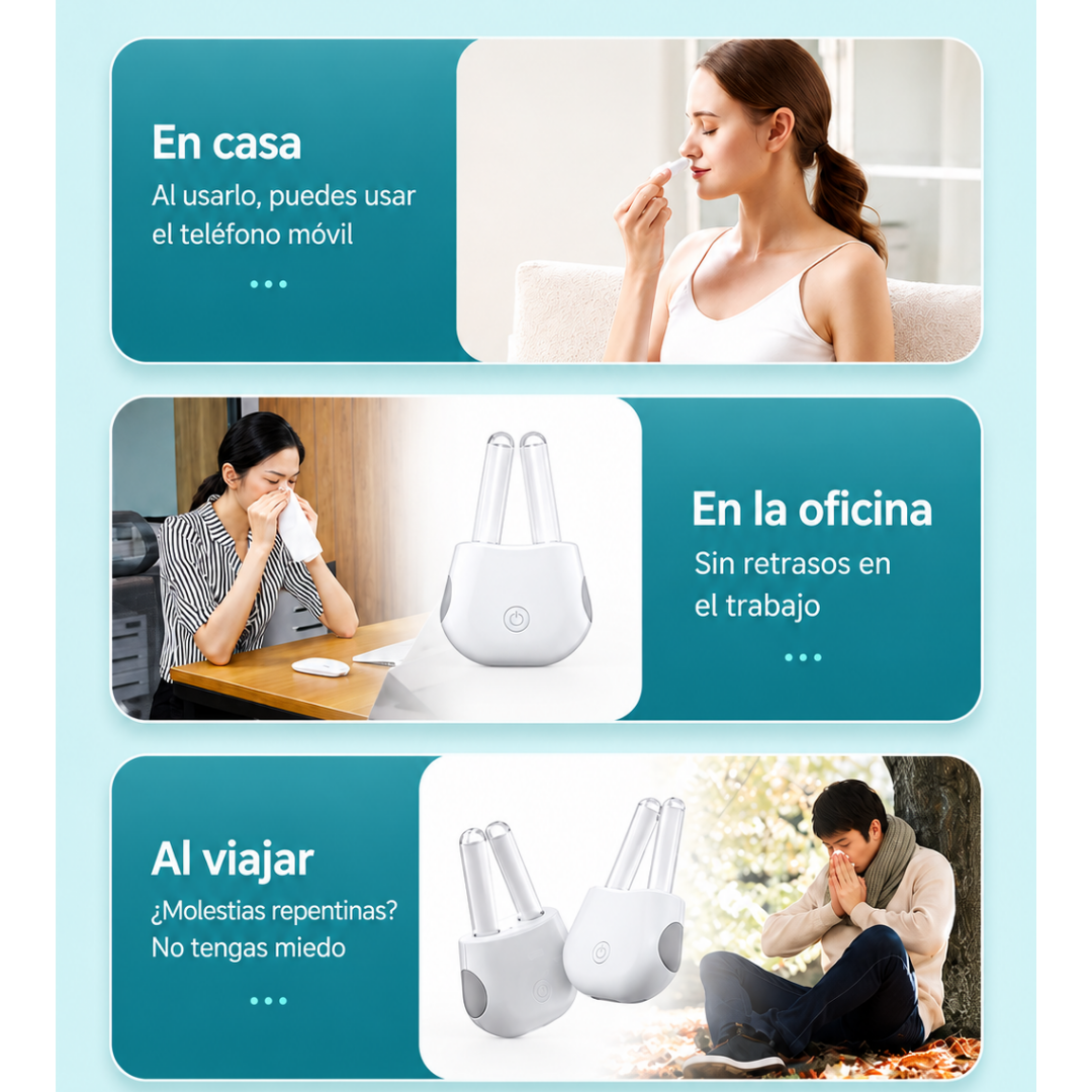 Descongestionador nasal para resfriados, gripe, rinitis o sinusitis